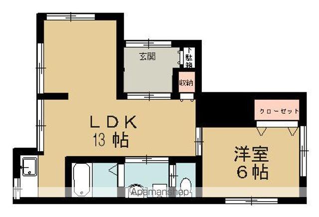 予讃線 今治駅 徒歩19分 1階建 築43年(1LDK)の間取り写真