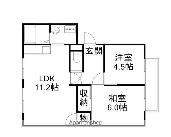 メゾンエルドラド(2LDK/1階)の間取り写真