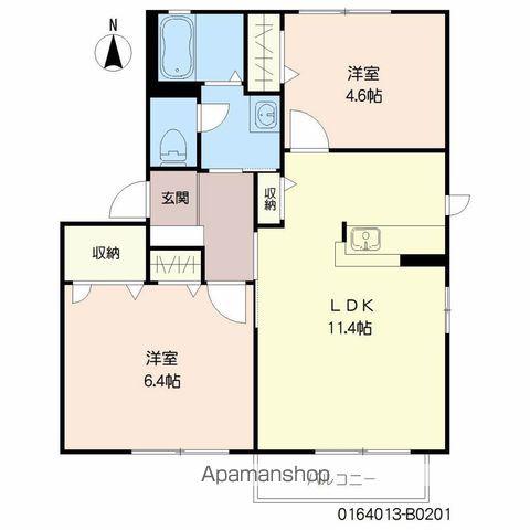 シャルマンメゾン大川 B棟(2LDK/2階)の間取り写真