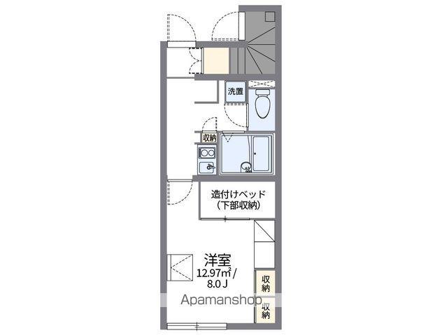 レオパレス八陽館(1K/1階)の間取り写真