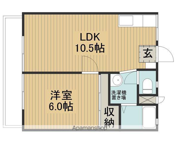 パナハイツセブンB棟(1LDK/1階)の間取り写真