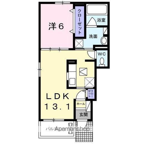 プラシード カーサ Ⅹ(1LDK/1階)の間取り写真