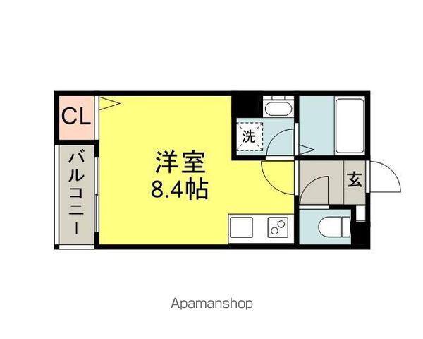 DESTINO東町Ⅱ(ワンルーム/2階)の間取り写真