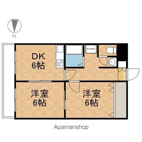 ライブトピア高尾(2DK/3階)の間取り写真