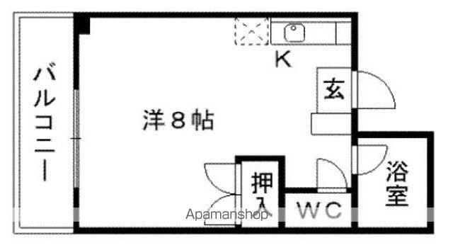 アプロード大江(ワンルーム/2階)の間取り写真