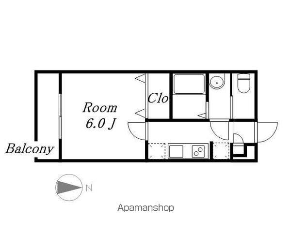 パインテール千成(1K/3階)の間取り写真