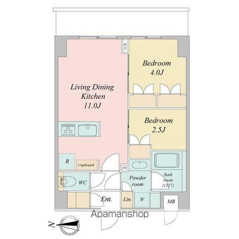 LIME RESIDENCE KAWAGUCHI イースト(2LDK/8階)の間取り写真