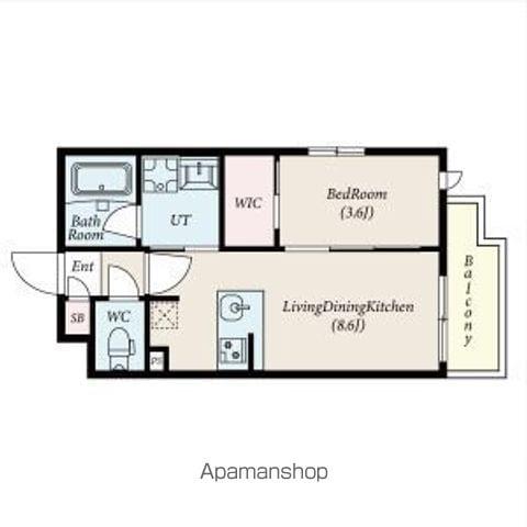 コンポジット新宿柏木(1LDK/3階)の間取り写真