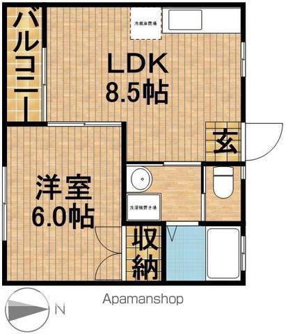 MP-Ⅰ番館(1LDK/2階)の間取り写真