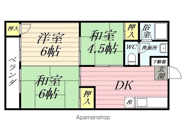 ナカシマビル(3DK/3階)の間取り写真