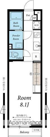 リブリ本牧通1(1K/2階)の間取り写真