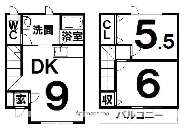 コーポさくら２−２５(2DK)の間取り写真