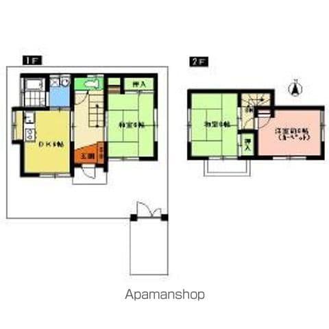 西武池袋・豊島線 入間市駅 徒歩17分 2階建 築50年(3DK)の間取り写真