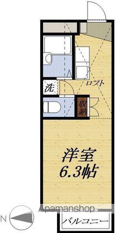 東海道本線 袋井駅 バス乗車時間：11分 浅羽支所入口バス停で下車 徒歩5分 2階建 築29年(1K/2階)の間取り写真