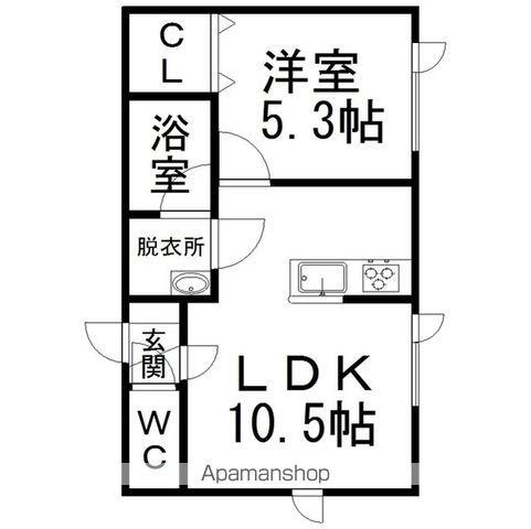 COSMO BULK(1LDK/1階)の間取り写真