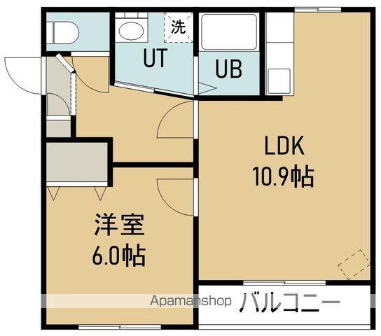 セゾンクレール昭和(1LDK/2階)の間取り写真
