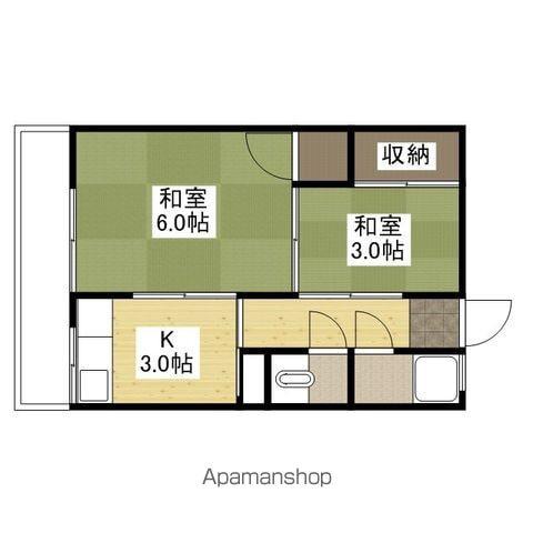 TZ福山新市(2K/3階)の間取り写真