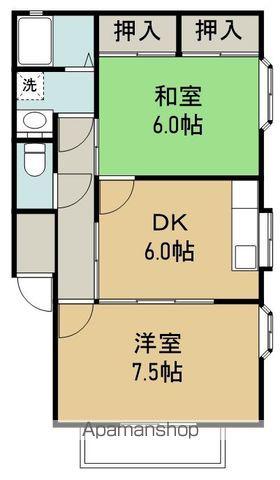 栄ビレッヂ(2DK/2階)の間取り写真