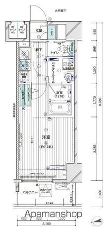 メインステージ大山2(1K/7階)の間取り写真