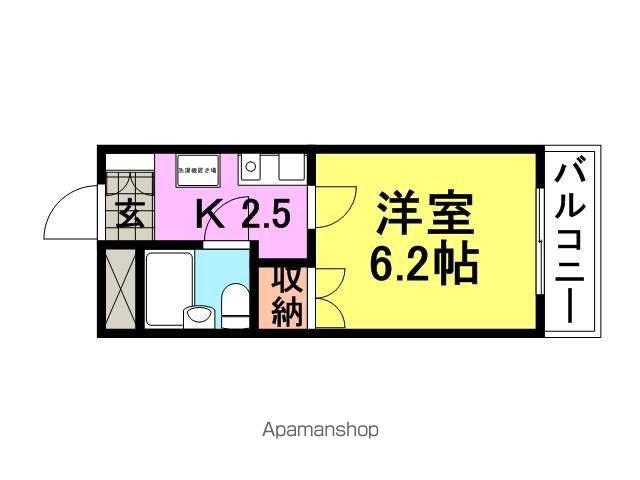 プチメゾン塚口(1K/3階)の間取り写真