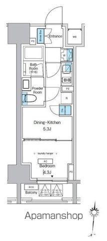 プレディアコート錦糸町スカイビュー(1DK/11階)の間取り写真