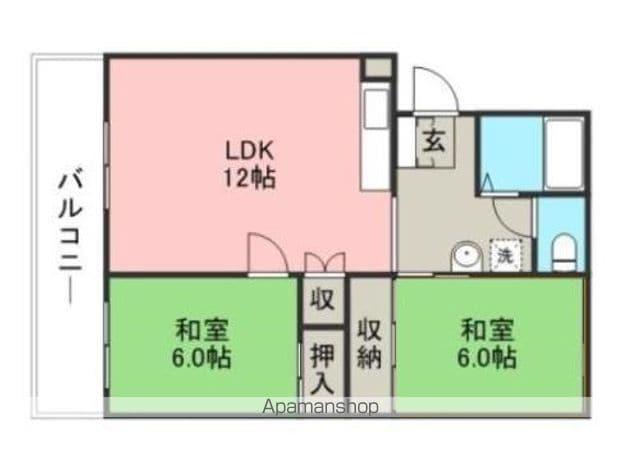 清水ハイツ(2LDK/2階)の間取り写真