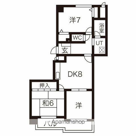 メゾンドラステア(3DK/3階)の間取り写真