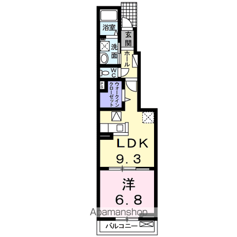 ブリッサ(1LDK/1階)の間取り写真