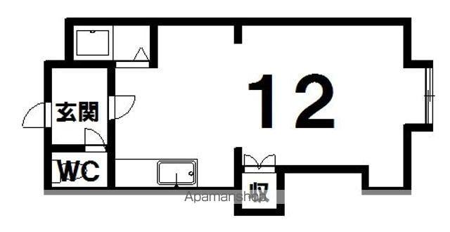 グランディール13(1DK/2階)の間取り写真