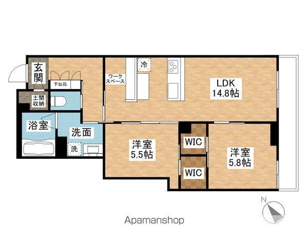 フォルトゥナ(2LDK/2階)の間取り写真