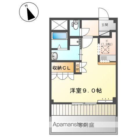ハピネスハイム(ワンルーム/1階)の間取り写真