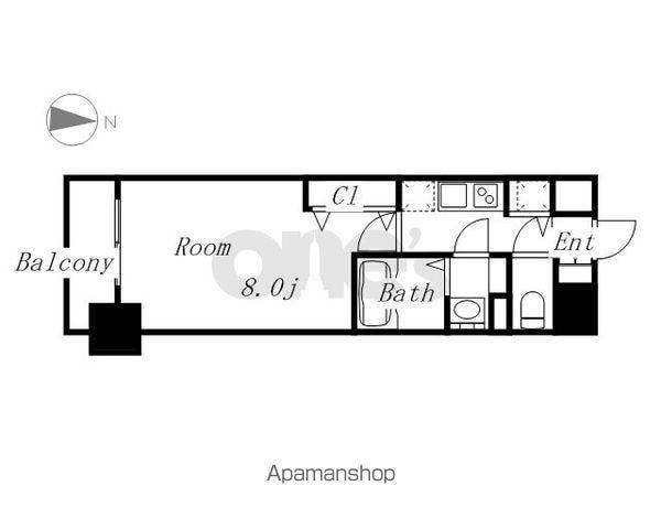 プレサンス新栄町ギャラント(1K/10階)の間取り写真