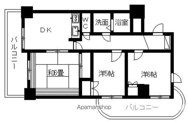 エムズフジタ(3DK/3階)の間取り写真
