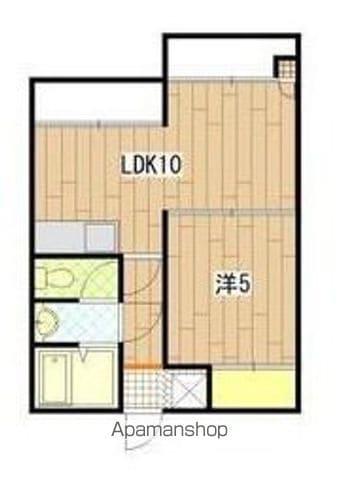 日焼ビル(1LDK/3階)の間取り写真