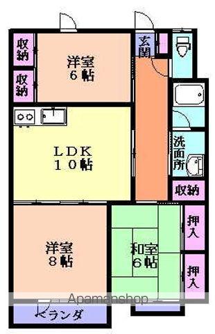 グランシャリオ(3LDK/2階)の間取り写真