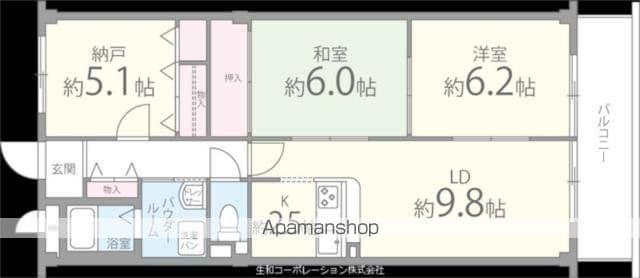 エスポワール21(2SLDK/2階)の間取り写真