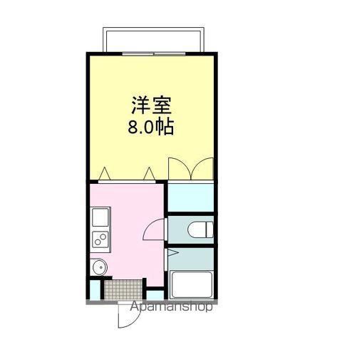 ヴィレッジ鈴川(1K/1階)の間取り写真