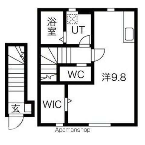 ル・メイユール東宮野目A棟(ワンルーム/2階)の間取り写真