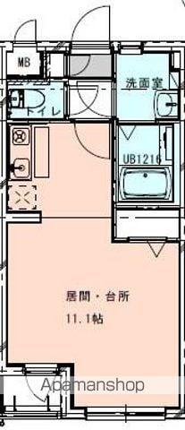 RUHE文化公園前通(ワンルーム/1階)の間取り写真