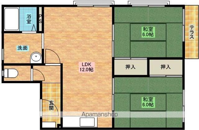 パロアルトB棟(1LDK/1階)の間取り写真