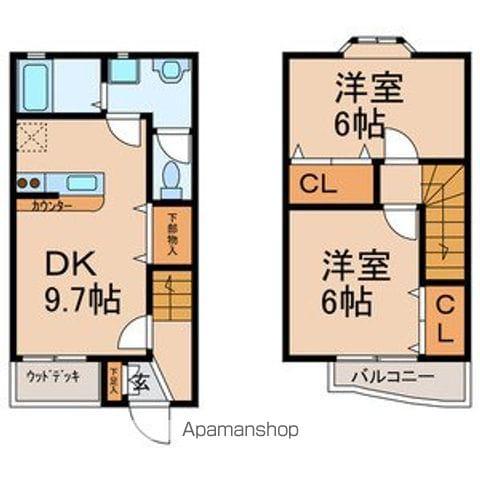 リフレインⅦ(2DK)の間取り写真