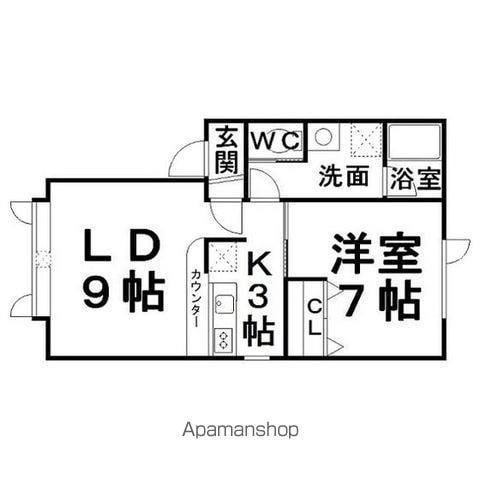 アイビス TAMARU(1LDK/1階)の間取り写真
