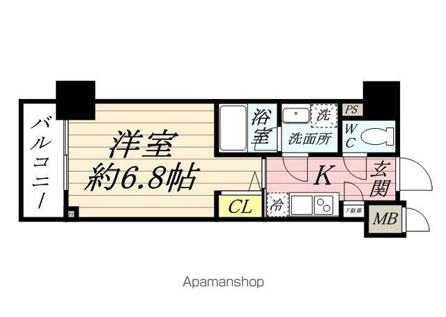 ZOOM横濱イースト(1K/4階)の間取り写真