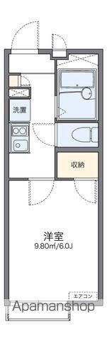 レオパレスハピネス光が丘(1K/2階)の間取り写真
