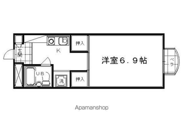 アイリス衣笠(1K/2階)の間取り写真
