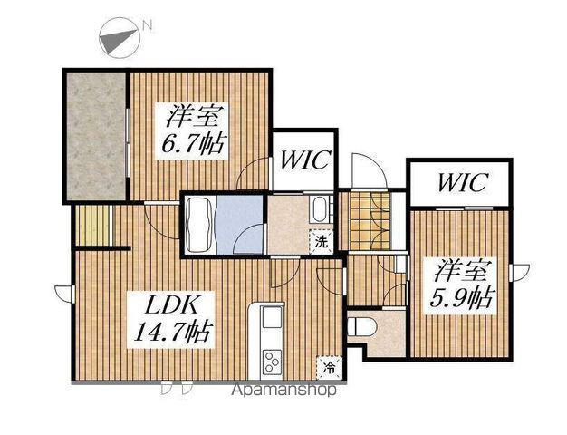 GRAND SOLEIL(2LDK/3階)の間取り写真