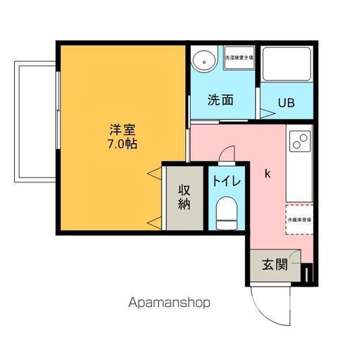 ヒューマンパレス新松戸Ⅳ(1K/1階)の間取り写真