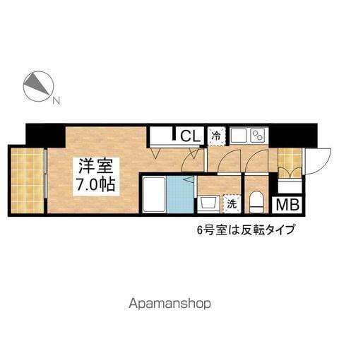 S-RESIDENCE金山三丁目(1K/14階)の間取り写真