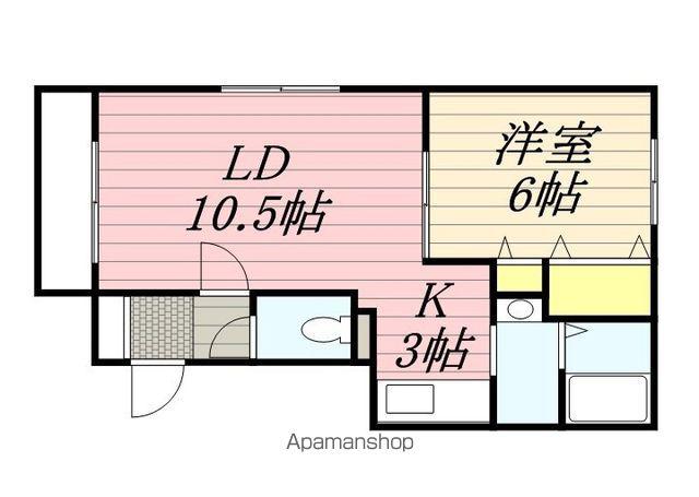 ボナールN18(1LDK/3階)の間取り写真
