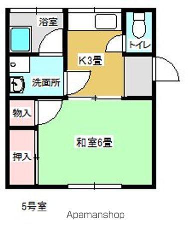 渡辺アパート第二(1K/1階)の間取り写真